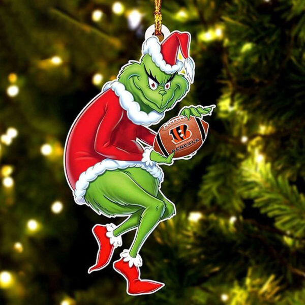 NFL Cincinnati Bengals Grinch Stole Christmas Tree Ornament Decoration