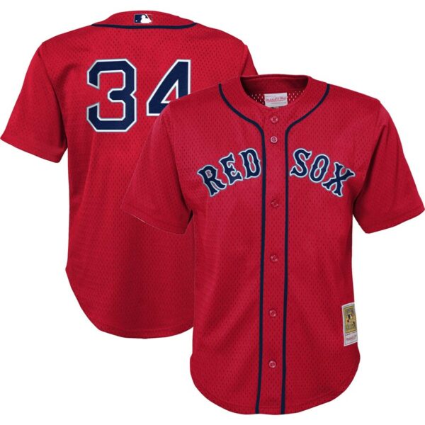 David Ortiz Boston Red Sox Mitchell & Ness Preschool Cooperstown Collection Mesh Batting Practice Jersey - Red