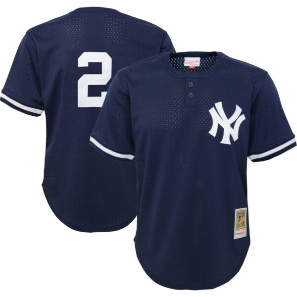 Derek Jeter New York Yankees Mitchell & Ness Preschool Cooperstown Collection Mesh Batting Practice Jersey - Navy