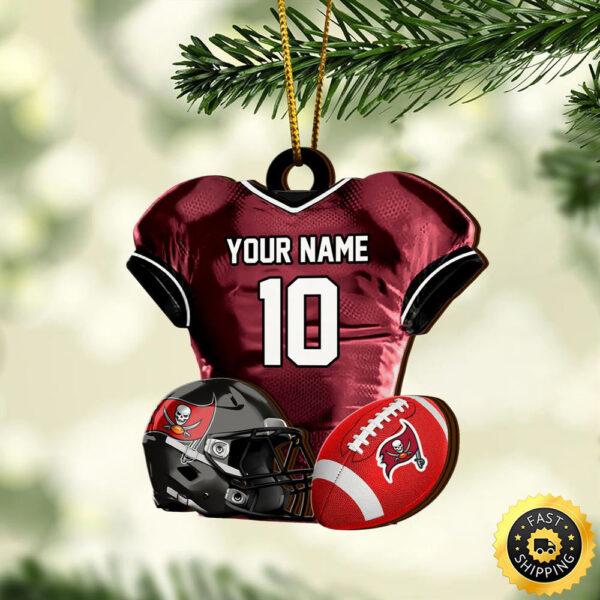 Tampa Bay Buccaneers NFL Sport Ornament Custom Name And Number