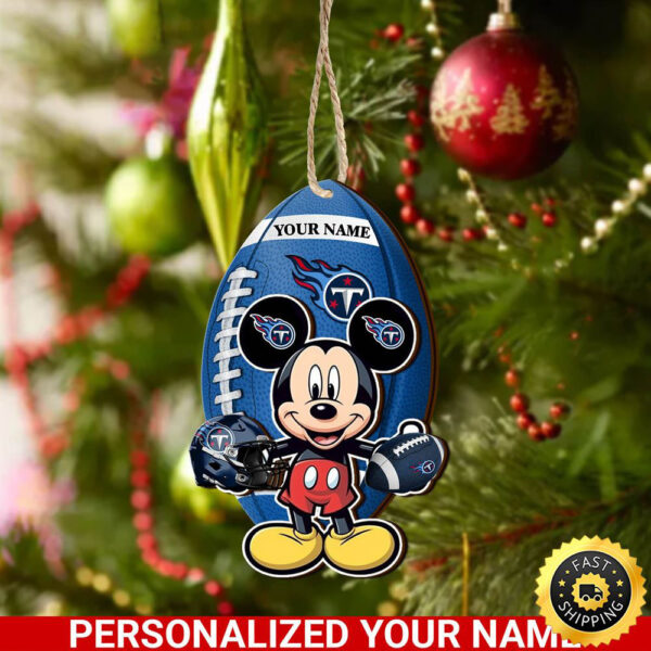 Tennessee Titans And Mickey Mouse Ornament Personalized Your Name