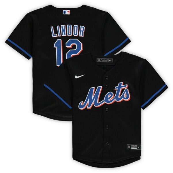 Francisco Lindor New York Mets Nike Toddler Alternate Replica Player Jersey - Black