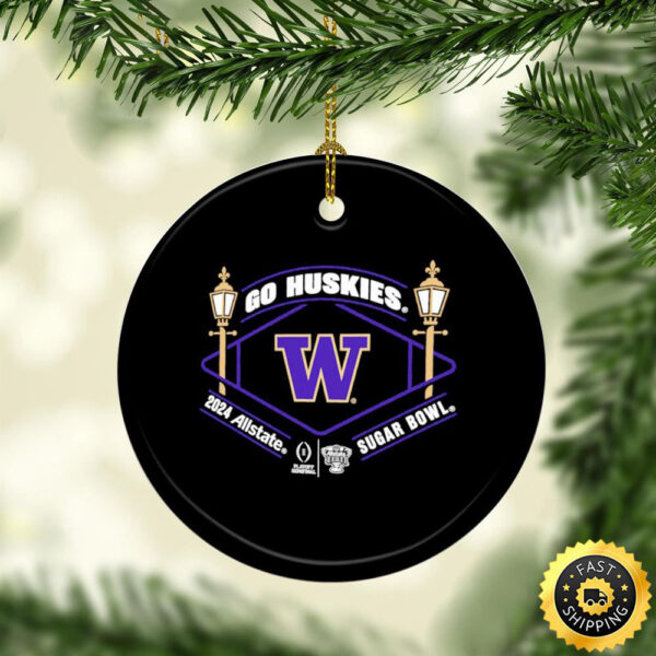 Washington Huskies 2024 Allstate Sugar Bowl College football Playoff go Huskies ornament