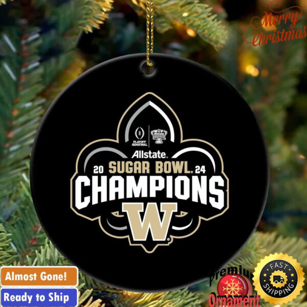 Washington Huskies Allstate Sugar Bowl 2024 champions ornament tree Decoration