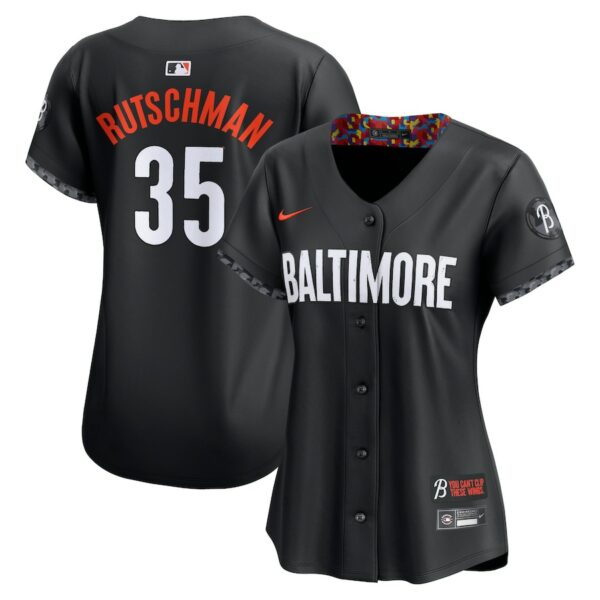 Adley Rutschman Baltimore Orioles Nike Women's City Connect Limited Player Jersey - Black