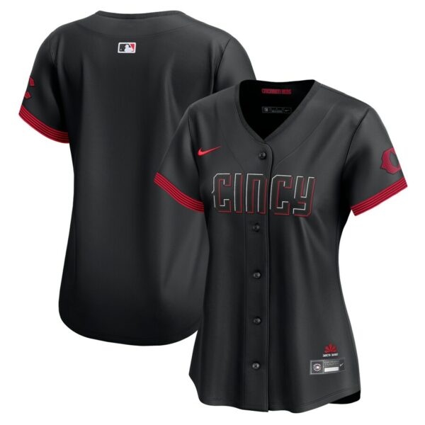 Cincinnati Reds Nike Women's City Connect Elite Jersey - Black