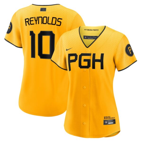 Bryan Reynolds Pittsburgh Pirates Nike Women's City Connect Replica Player Jersey - Gold