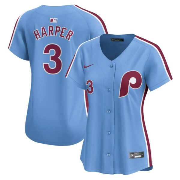 Bryce Harper Philadelphia Phillies Nike Women's Alternate Limited Player Jersey - Light Blue