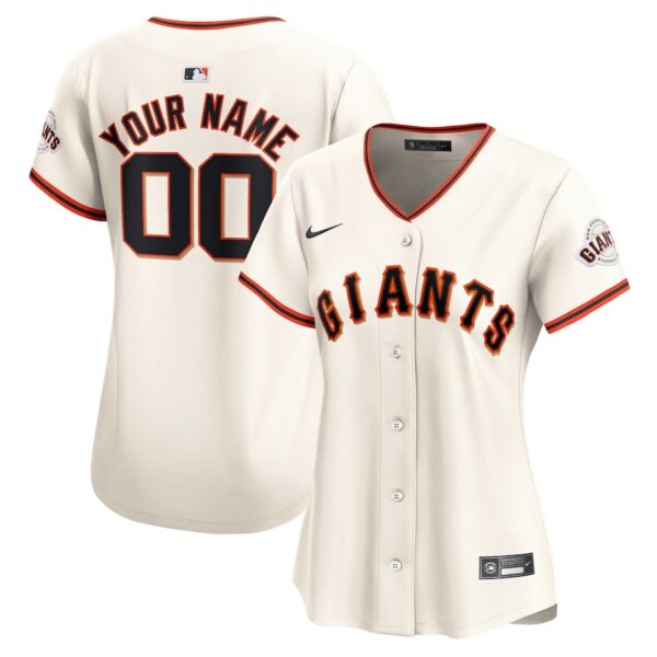 San Francisco Giants Nike Women's Home Limited Custom Jersey - Cream