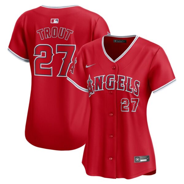 Mike Trout Los Angeles Angels Nike Women's Alternate Limited Player Jersey - Red