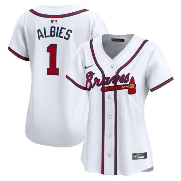 Ozzie Albies Atlanta Braves Nike Women's Home Limited Player Jersey - White