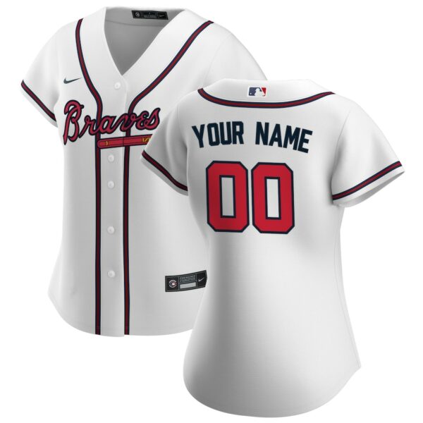 Atlanta Braves Nike Women's Home Replica Custom Jersey - White