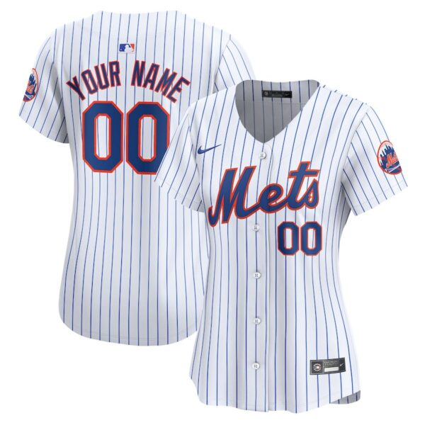 New York Mets Nike Women's Home Limited Custom Jersey - White