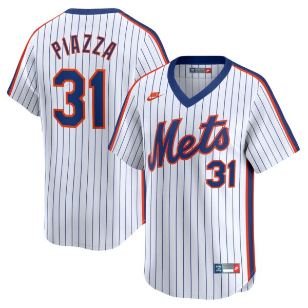 New York Mets Nike Women's Mike Piazza Throwback Cooperstown Limited Jersey - White