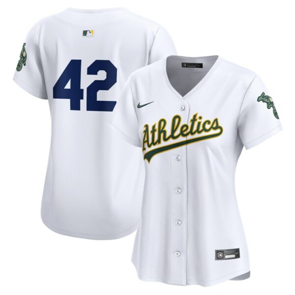 Oakland Athletics Nike Women's 2024 Jackie Robinson Day Home Limited Jersey - White