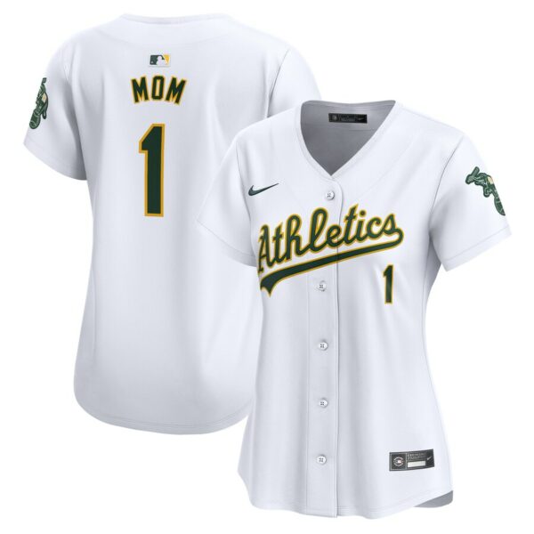 Oakland Athletics Nike Women's #1 Mom Home Limited Jersey - White