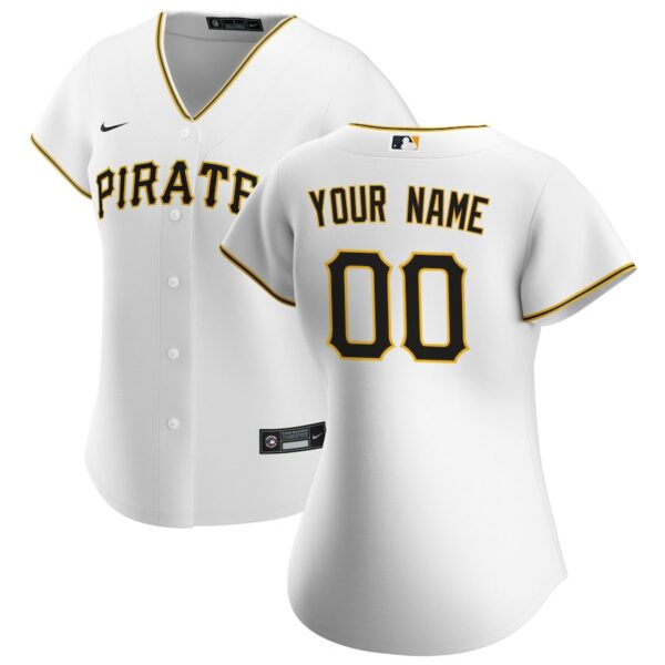 Pittsburgh Pirates Nike Women's Home Replica Custom Jersey - White