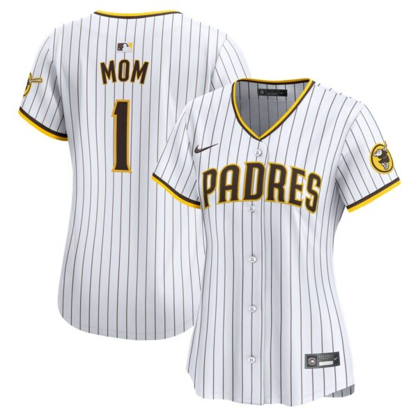 San Diego Padres Nike Women's #1 Mom Home Limited Jersey - White