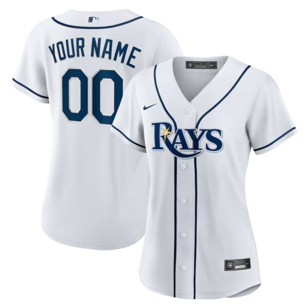 Tampa Bay Rays Nike Women's Home Replica Custom Jersey - White