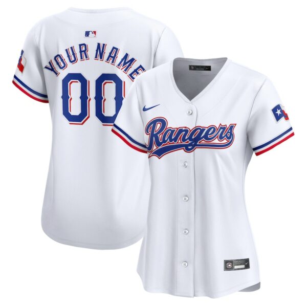 Texas Rangers Nike Women's Home Limited Custom Jersey - White