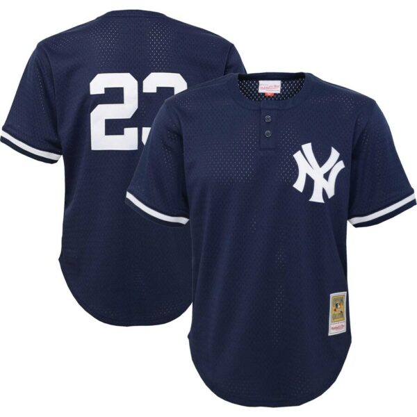 Don Mattingly New York Yankees Mitchell & Ness Youth Cooperstown Collection Mesh Batting Practice Jersey - Navy