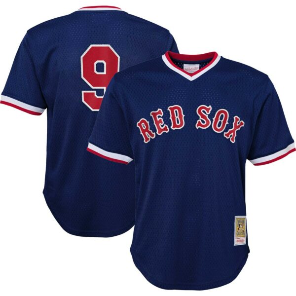 Ted Williams Boston Red Sox Mitchell & Ness Youth Cooperstown Collection Mesh Batting Practice Jersey - Navy