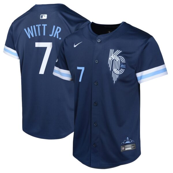 Bobby Witt Jr. Kansas City Royals Nike Youth City Connect Limited Player Jersey - Navy