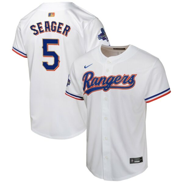 Corey Seager Texas Rangers Nike Youth 2024 Gold Collection Limited Player Jersey - White