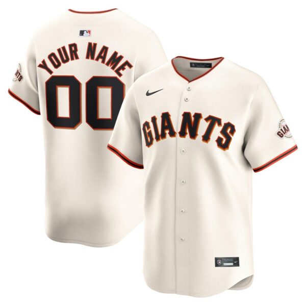 San Francisco Giants Nike Youth Home Limited Custom Jersey - Cream