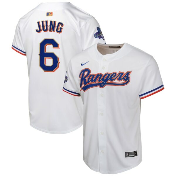 Josh Jung Texas Rangers Nike Youth 2024 Gold Collection Limited Player Jersey - White