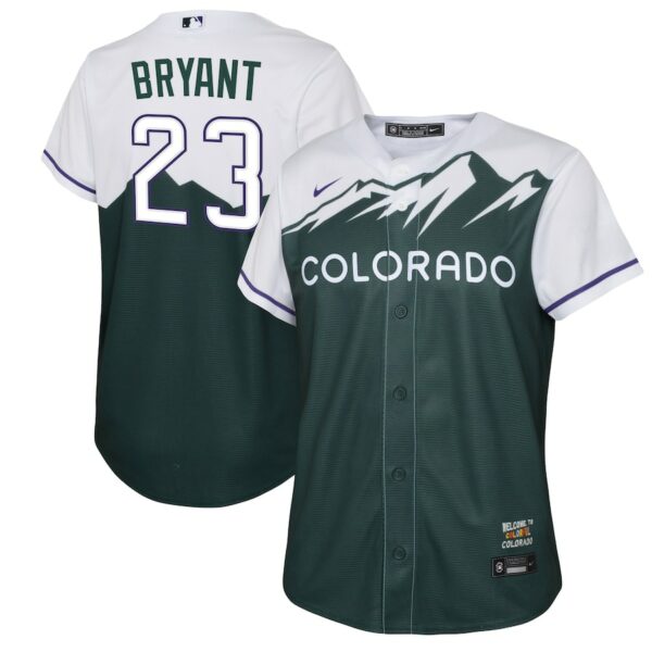 Kris Bryant Colorado Rockies Nike Youth City Connect Replica Player Jersey - Green