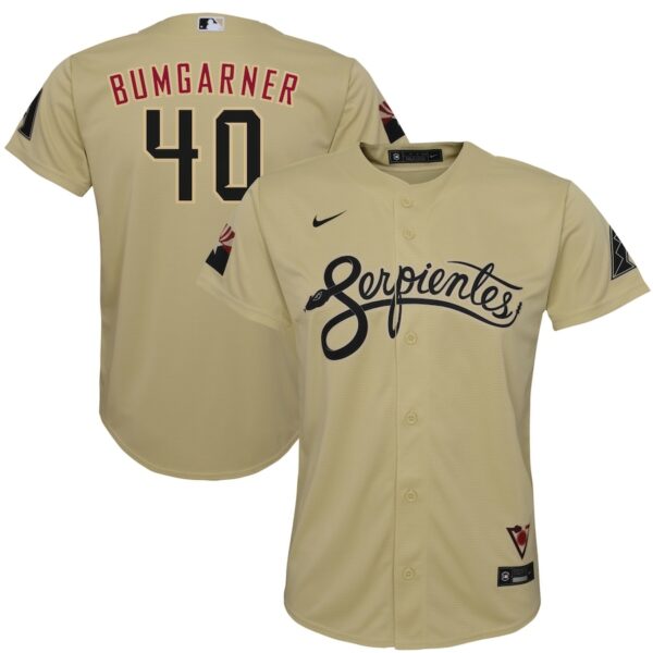 Madison Bumgarner Arizona Diamondbacks Nike Youth City Connect Replica Player Jersey - Sand