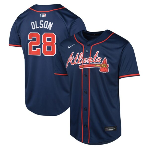 Matt Olson Atlanta Braves Nike Youth Alternate Limited Player Jersey - Navy