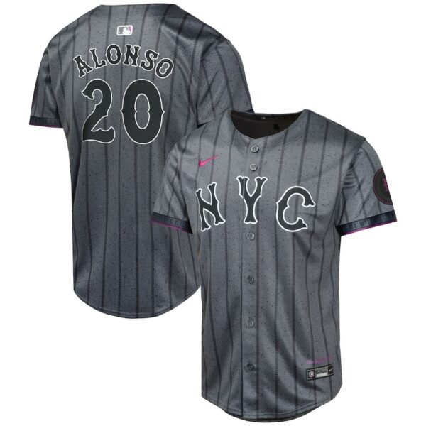 Pete Alonso New York Mets Nike Youth 2024 City Connect Limited Player Jersey - Graphite