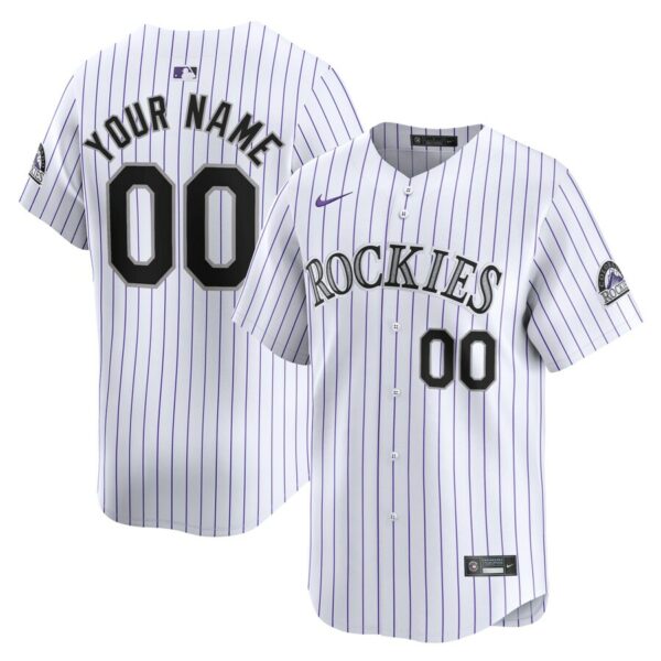 Colorado Rockies Nike Youth Home Limited Custom Jersey - White