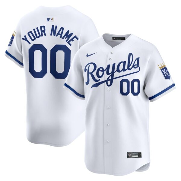 Kansas City Royals Nike Youth Home Limited Custom Jersey - White