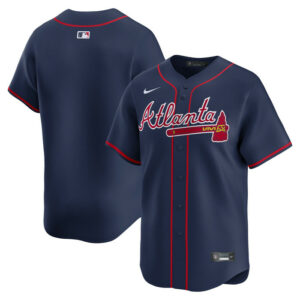 Men's Atlanta Braves Nike Navy Alternate Limited Jersey