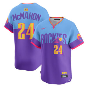 Men's Colorado Rockies Ryan McMahon Nike Purple/Light Blue 2025 City Connect Limited Player Jersey