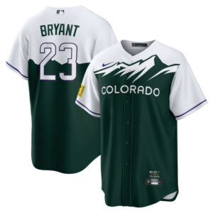 Men's Colorado Rockies Kris Bryant Nike White/Forest Green 2022 City Connect Replica Player Jersey