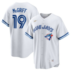 Men's Toronto Blue Jays Fred McGriff Nike White Cooperstown Collection 2023 Hall of Fame Inline Replica Jersey
