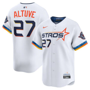 Men's Houston Astros Jose Altuve Nike White 2025 City Connect Limited Player Jersey
