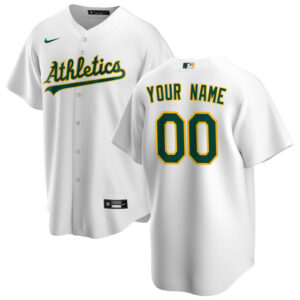 Men's Athletics Nike White Home Replica Custom Jersey