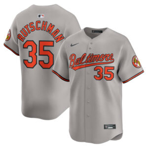 Men's Baltimore Orioles Adley Rutschman Nike Gray Road Limited Player Jersey