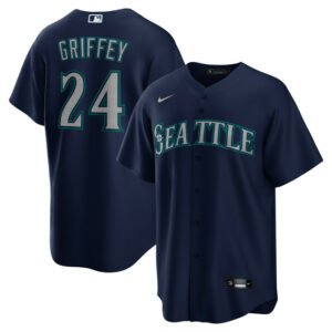 Men's Seattle Mariners Ken Griffey Jr. Nike Navy Alternate Replica Player Jersey