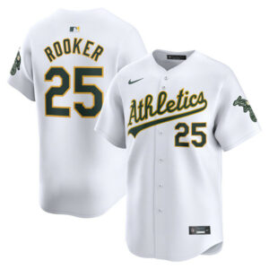 Men's Athletics Brent Rooker Nike White Home Limited Player Jersey