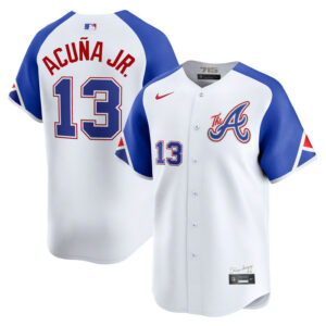 Men's Atlanta Braves Ronald Acuna Jr. Nike White City Connect Limited Player Jersey