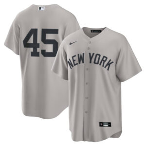 Men's New York Yankees Gerrit Cole Nike Gray Road 2.0 Replica Jersey