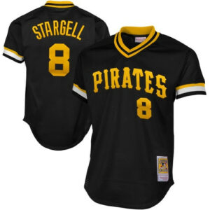 Men's Pittsburgh Pirates Willie Stargell Mitchell & Ness Black 1982 Cooperstown Collection Mesh Batting Practice Jersey