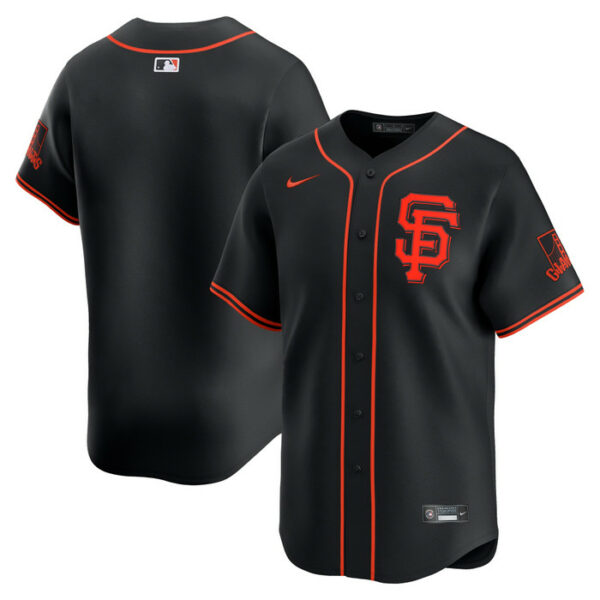 Men's San Francisco Giants Nike Black Alternate Limited Jersey