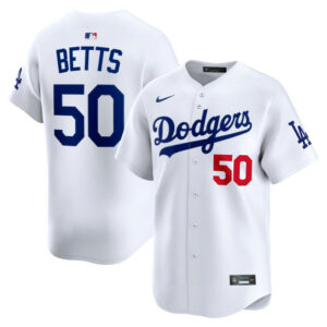 Men's Los Angeles Dodgers Mookie Betts Nike White Home Limited Player Jersey